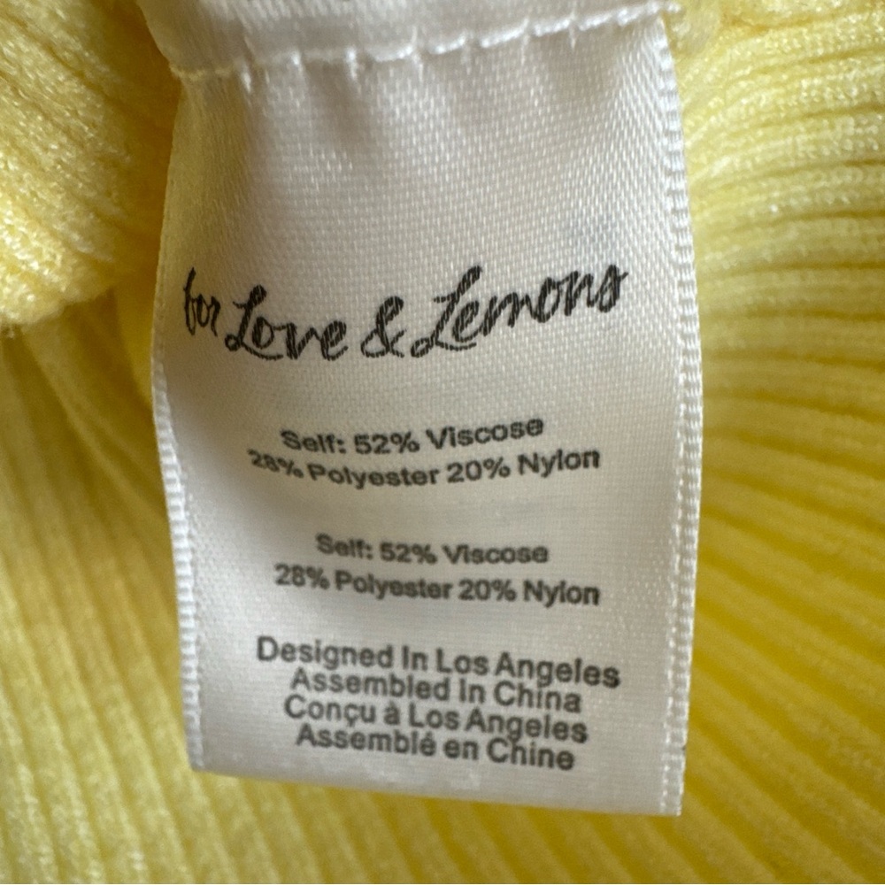 For Love And Lemons Jolie Cardigan Pale Yellow Size XL Excellent Condition - Picture 7 of 9